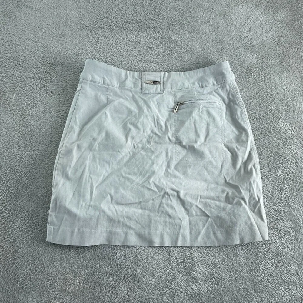 Jamie Sadock Womens Golf Skort Size 8 Light Gray Nylon/Rayon Blend 4920